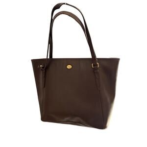 Coach Peyton Brown Leather Tote Shoulder Bag F27349
